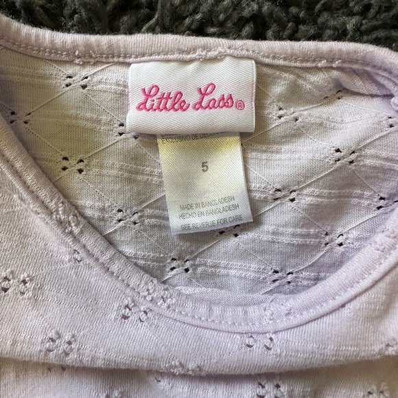 Little Lass Floral Overall Skort with Tshirt and Sunglasses, size 5 - Picture 7 of 8